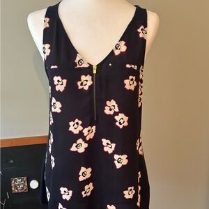 Express Navy Floral Blouse